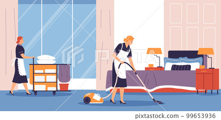Hotel Cleaning Illustration Hotel Cleaning Illustration 99653936