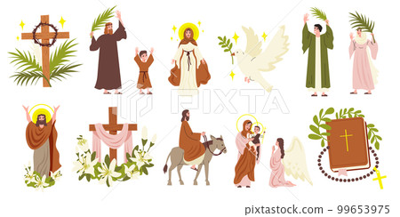 Easter Icons Set Easter Icons Set 99653975