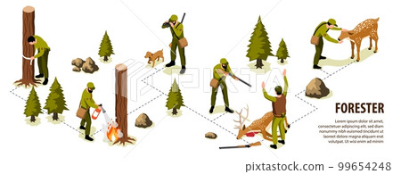 Isometric Forester Infographics 99654248