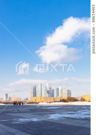 view of Moscow city houses from Poklonnaya Gora 99654465