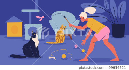 Cats Lovers Illustration 99654521