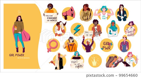 Girl Power Flat Composition Girl Power Flat Composition 99654660