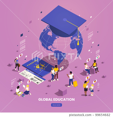 Global Education Isometric Composition 99654682