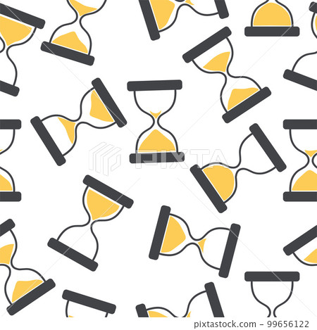 Seamless pattern of hourglass icons. Vector illustration on a white background 99656122