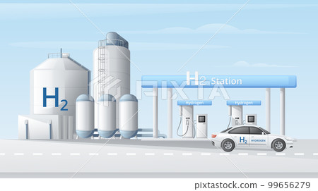 Green Fuel Cartoon Composition 99656279