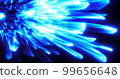 Abstract blue shiny glowing lines and waves energetic magical like a crystal, abstract background 99656648
