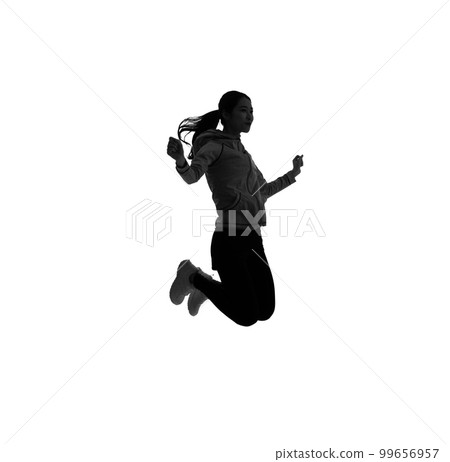 Women's silhouette to jump 99656957