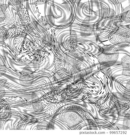 Black and white abstract seamless background of lines. Vector 99657292