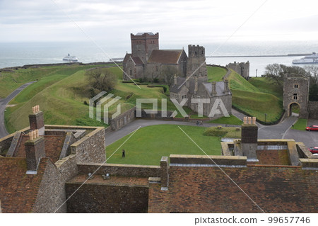 Port of Dover seen from Dover Castle, UK 99657746