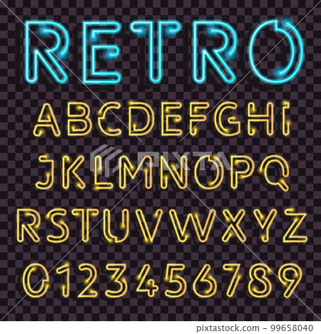 Retro Light Latin Alphabet 99658040