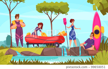 River Rafting Concept 99658051