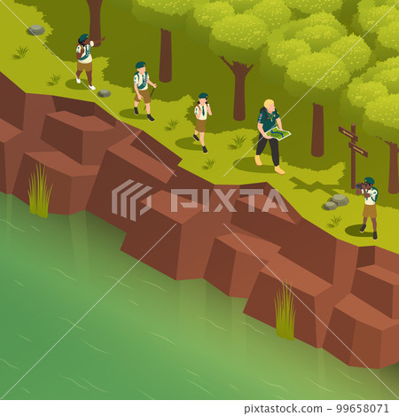Isometric Children Summer Camp 99658071