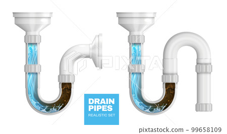 Sewerage Siphons Clogged With Mud 99658109