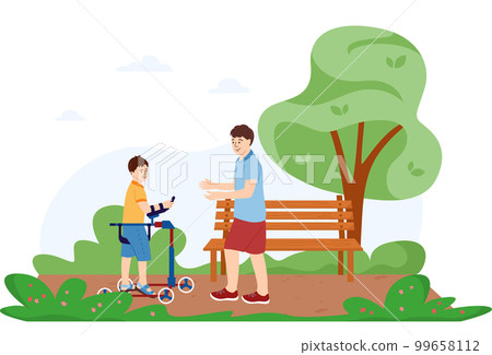 Outdoor Rehabilitation Flat Composition 99658112