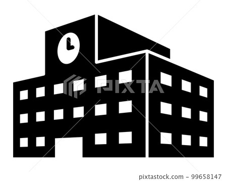 three dimensional silhouette of school 99658147