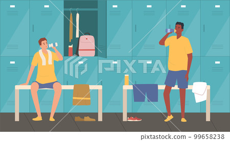 Sportsmen Drinking Water 99658238