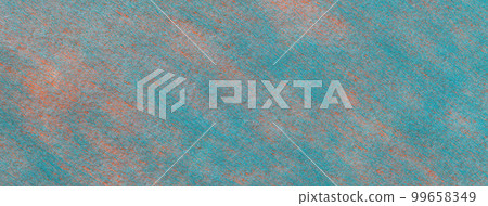 Texture of a light blue felt background with coral spots of fabric, macro. Structure of woolen turquoise textile 99658349