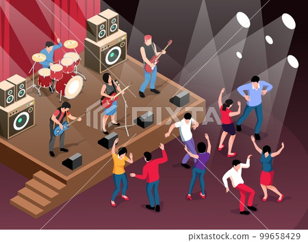 Isometric Musicians Illustration 99658429