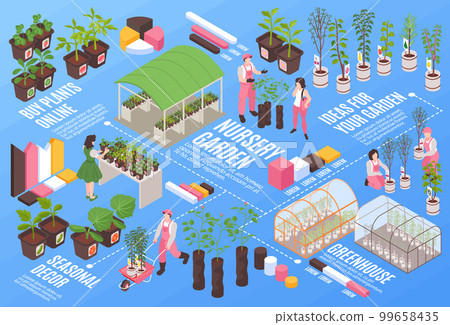 Isometric Nursery Garden Flowchart Isometric Nursery Garden Flowchart 99658435