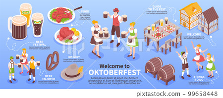 Isometric Oktoberfest Infographics 99658448