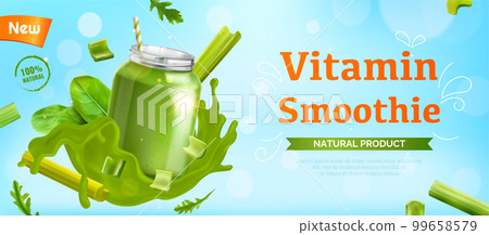 Realistic Celery Ads Horizontal Poster Realistic Celery Ads Horizontal Poster 99658579