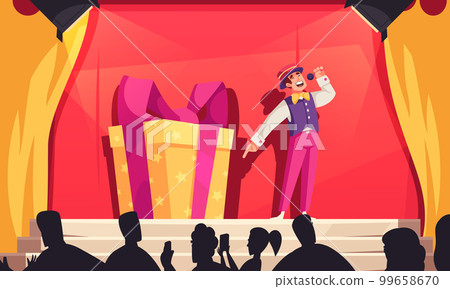 Lottery Cartoon Concept Lottery Cartoon Concept 99658670
