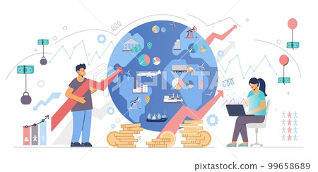 Macroeconomics Flat Illustration Macroeconomics Flat Illustration 99658689