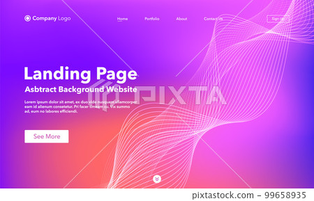 Landing Page. Abstract wave background website. Template for websites, or apps. Modern purple design. Abstract vector style Landing Page. Abstract wave background website. Template for websites, or apps. Modern purple design. Abstract vector style 99658935