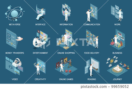 Metaverse Isometric Set 99659052