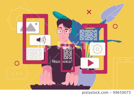Mobile App Development Background Mobile App Development Background 99659073