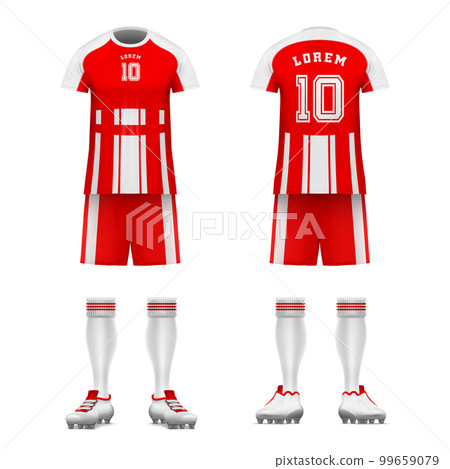 Realistic Soccer Uniform Set Realistic Soccer Uniform Set 99659079