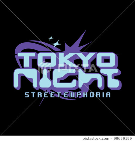 Modern futuristic y2k streetwear typography Tokyo slogan print for man - woman graphic tee t shirt vector design icon illustration. Poster, banner, sticker, pin, badge, patch Modern futuristic y2k streetwear typography Tokyo slogan print for man - woman graphic tee t shirt vector design icon illustration. Poster, banner, sticker, pin, badge, patch 99659199