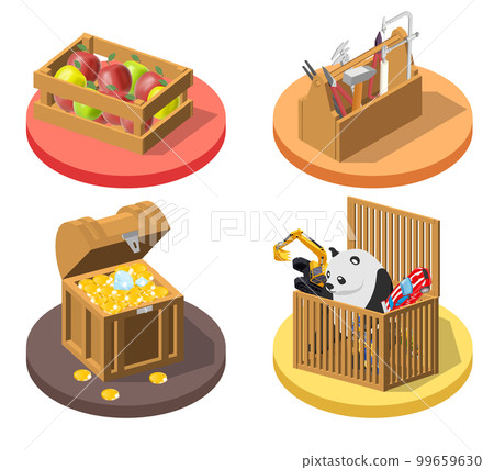 Boxes With Goods Set Boxes With Goods Set 99659630