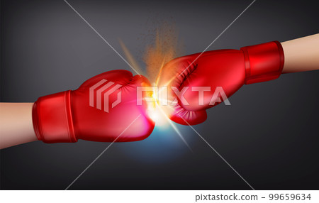 Boxing Gloves Burst Composition Boxing Gloves Burst Composition 99659634