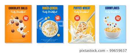 Breakfast Cereal Poster Set 99659637