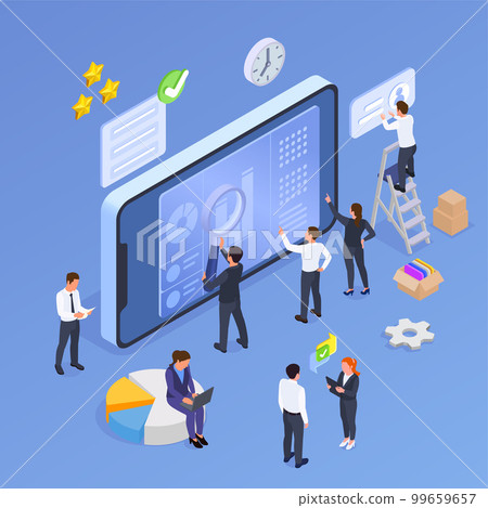 Business Software Isometric Design Concept 99659657