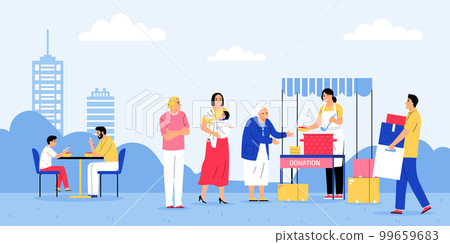 Charity Flat Illustration 99659683