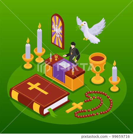 Christianity Isometric Background 99659716