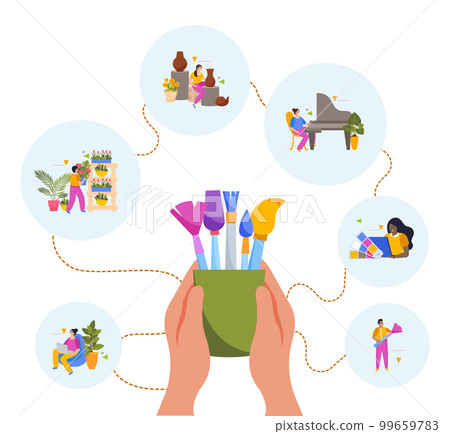 Creative People Flat Design Concept Creative People Flat Design Concept 99659783