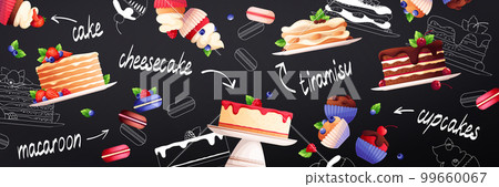 Desserts Seamless Pattern 99660067