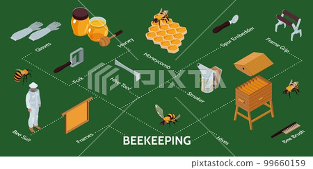 Beekeeping Isometric Infographics Beekeeping Isometric Infographics 99660159