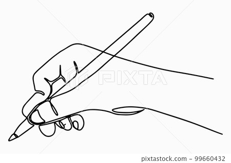 One continuous freehand drawing line. Continuous line drawing. Sample illustration for banner, poster, web, template, business card. One continuous freehand drawing line. Continuous line drawing. Sample illustration for banner, poster, web, template, business card. 99660432