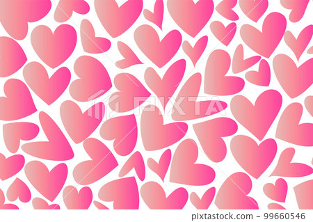 Background of pink hearts. valentine's day. Vector illustration on a white background. 99660546