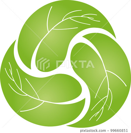 Three Leaves, Wellness, Naturopath, Recycle, Gardener, Logo, Background 99660851
