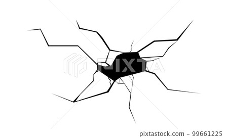 hand drawn cracked glass,wall,egg,ground in cartoon doodle style vector illustration 99661225