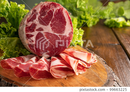 Capocollo or coppa is a traditional Italian and Corsican pork 99663225