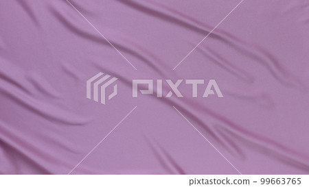 lilac silk fabric with waves on the surface. Luxurious background design. banner 99663765
