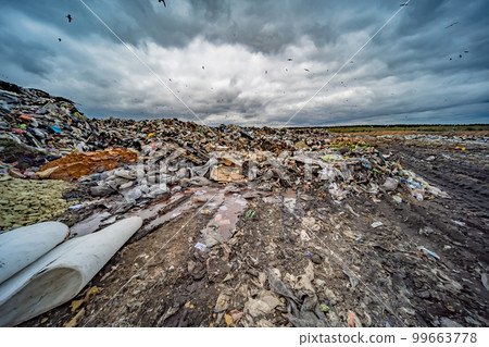 Large landfill near the metropolis in autumn. Large landfill near the metropolis in autumn. 99663778