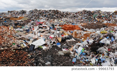 Large landfill near the metropolis. View from the drone. Large landfill near the metropolis. View from the drone. 99663793