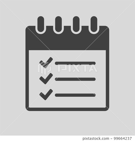 Icon calendar - to do list, mark done, check 99664237